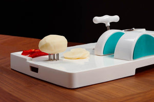 multifunction kitchen workstation. chopping board, spikes, grated,, peeler, clamp all in one. Provides indepndence and assistance to everyday kitchen tasks.Perfect for those with weak grip, limited hand function, elderly, arthritis.